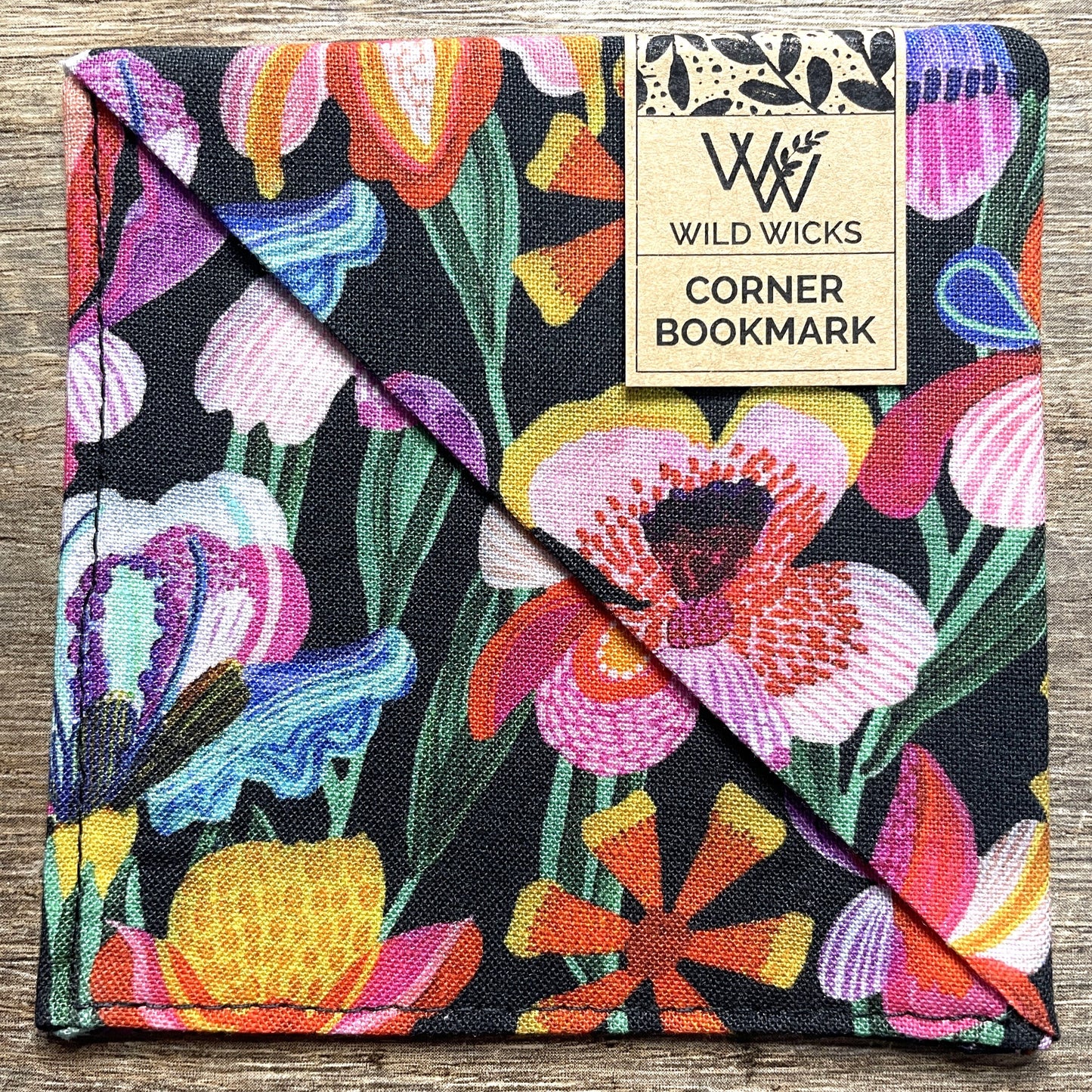 Fabric Corner Bookmark - Iris Iredescence