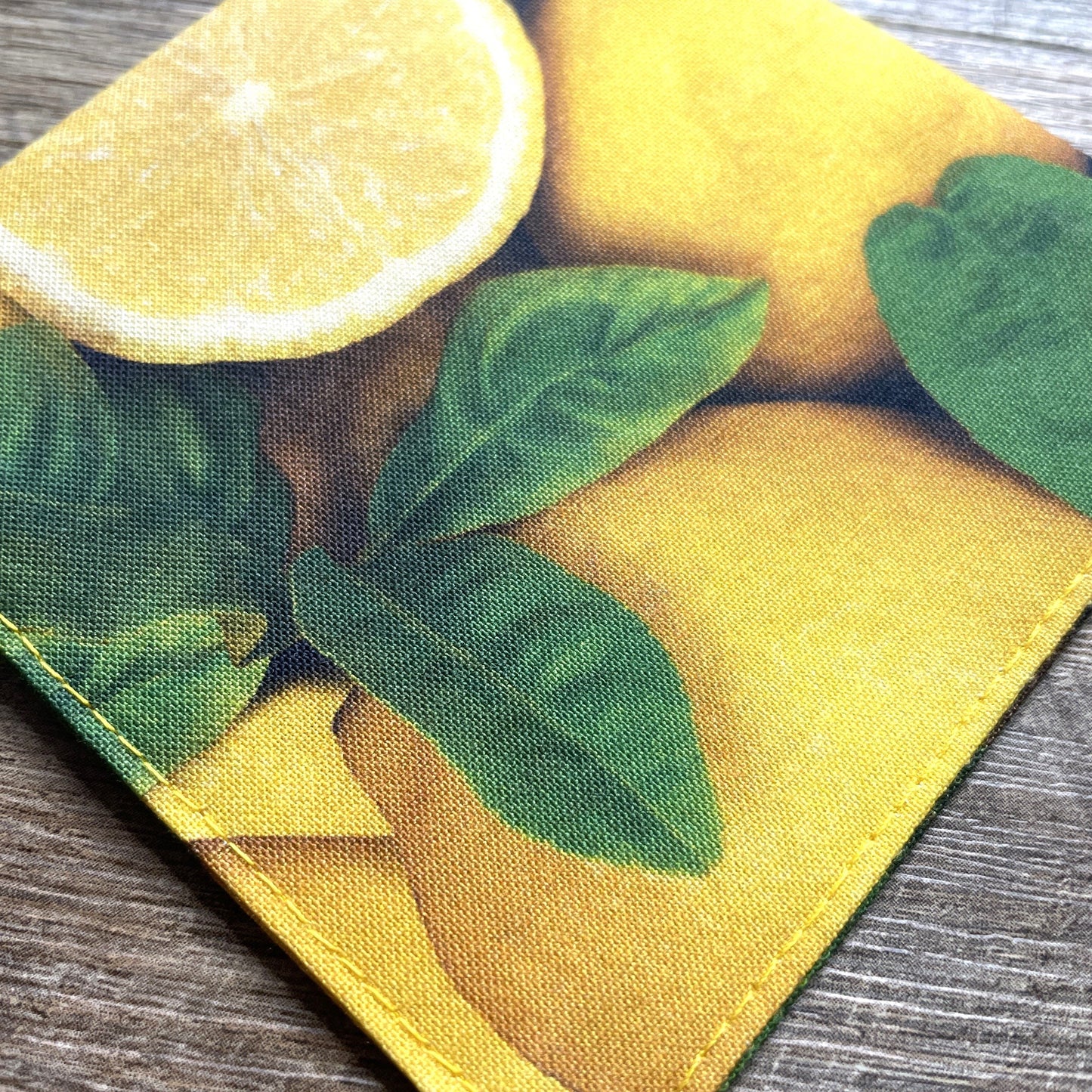 Fabric Corner Bookmark - Lemon Slice
