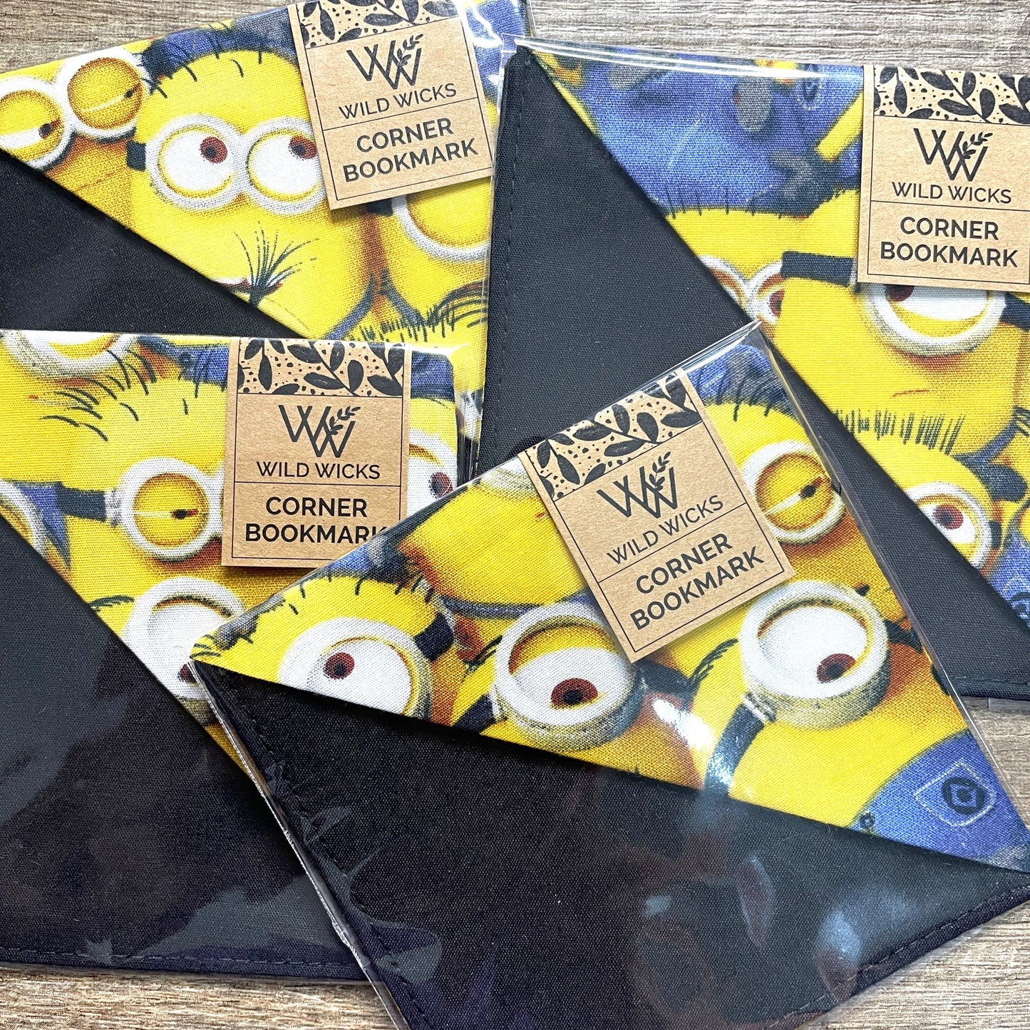 Fabric Corner Bookmark - Yellow Guys