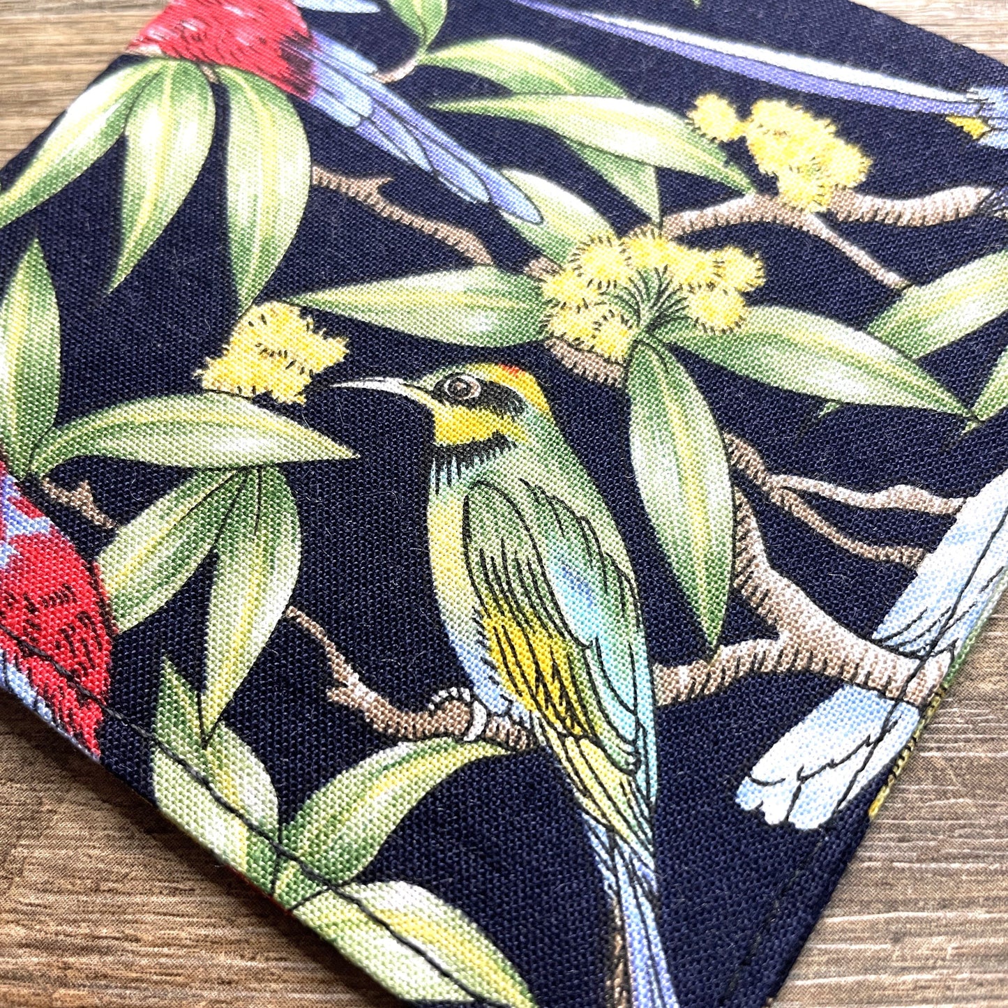 Fabric Corner Bookmark - Parrots