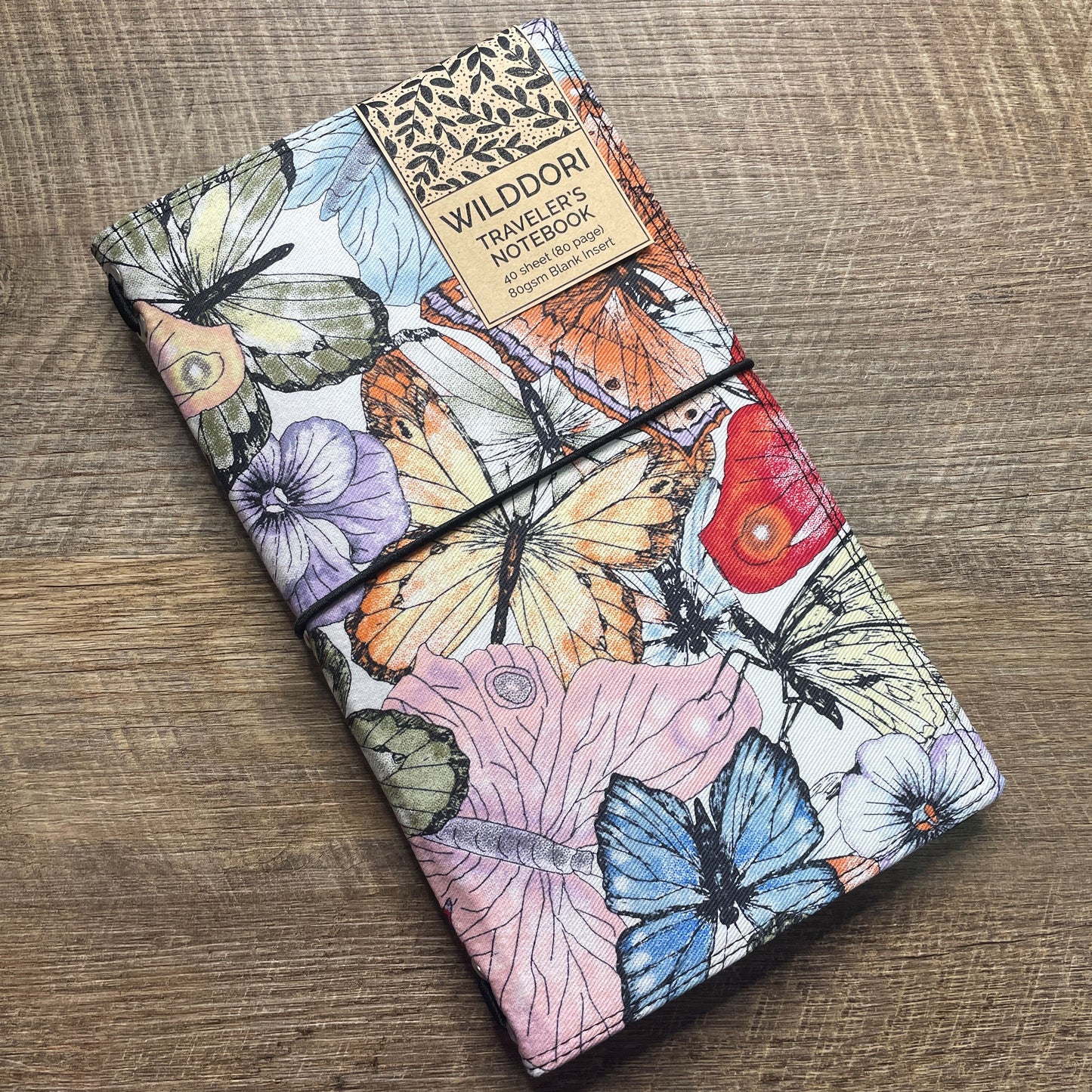 Wilddori Traveler's Notebook Cover Sketched Butterfly