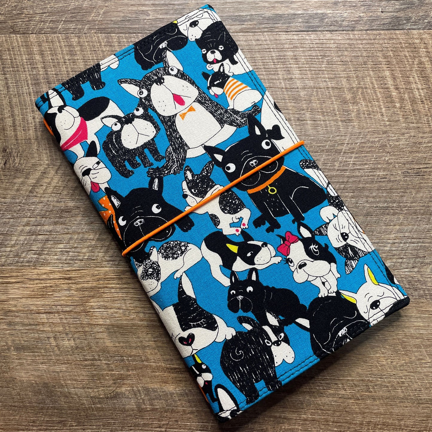 Wilddori Traveler's Notebook Cover Sketchy Dog Blue