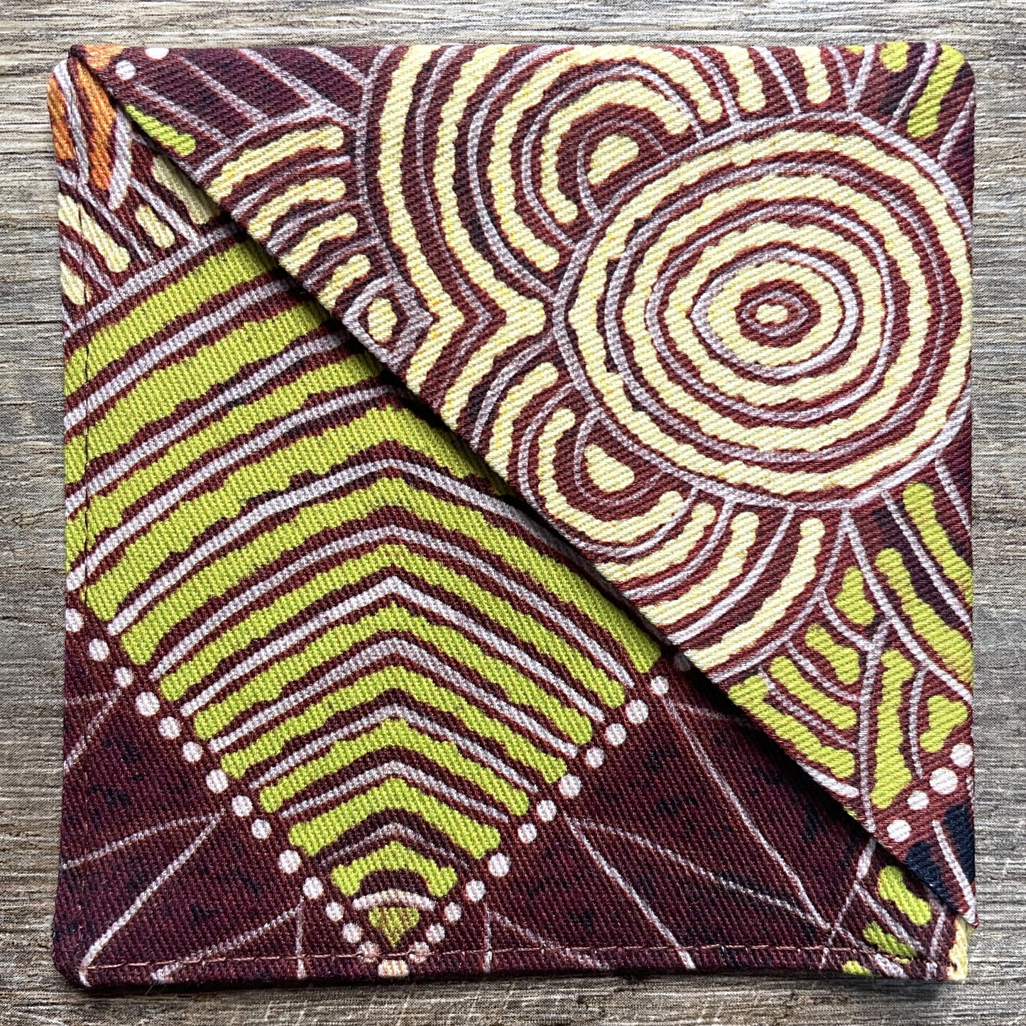 Fabric Corner Bookmark - Snake Vine Dreaming