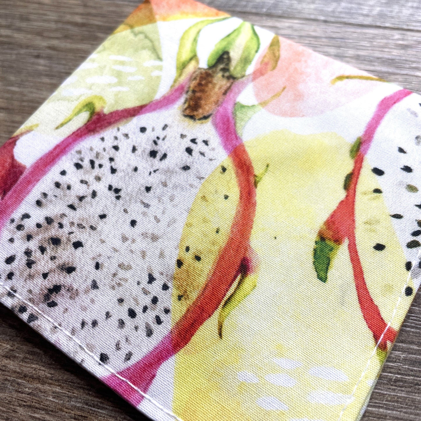 Fabric Corner Bookmark - Tropical Fruit