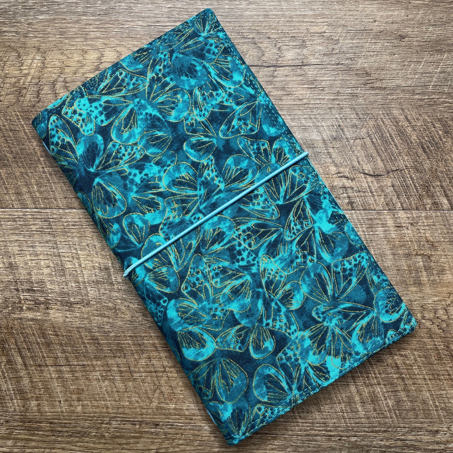 Wilddori Traveler's Notebook Cover Turquoise Butterfly