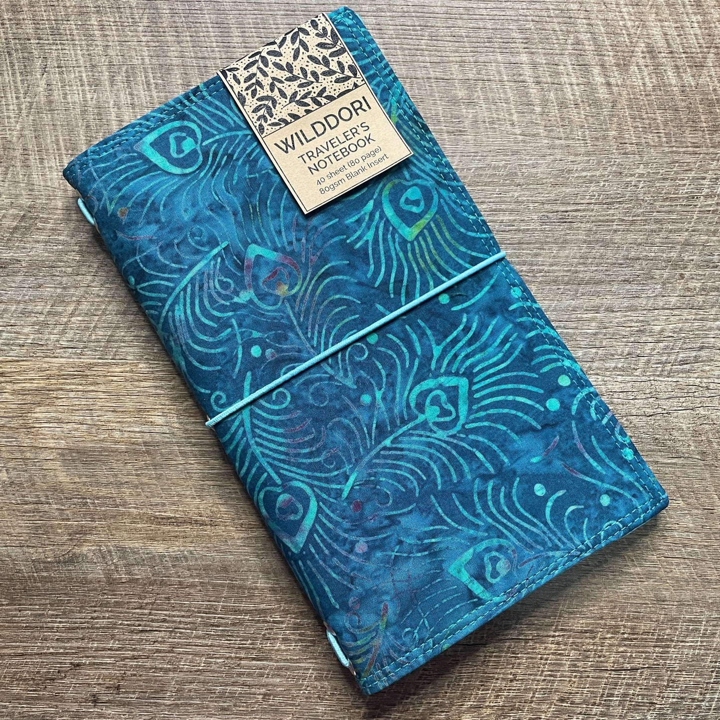 Wilddori Traveler's Notebook Cover Peacock Feathers