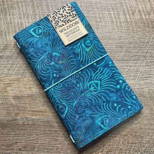 Wilddori Traveler's Notebook Cover Peacock Feathers