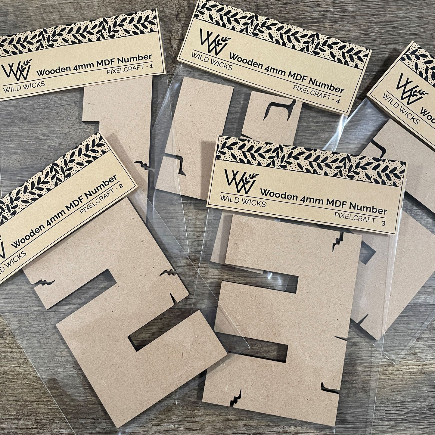 MDF Letters and Numbers 'Pixelcraft'