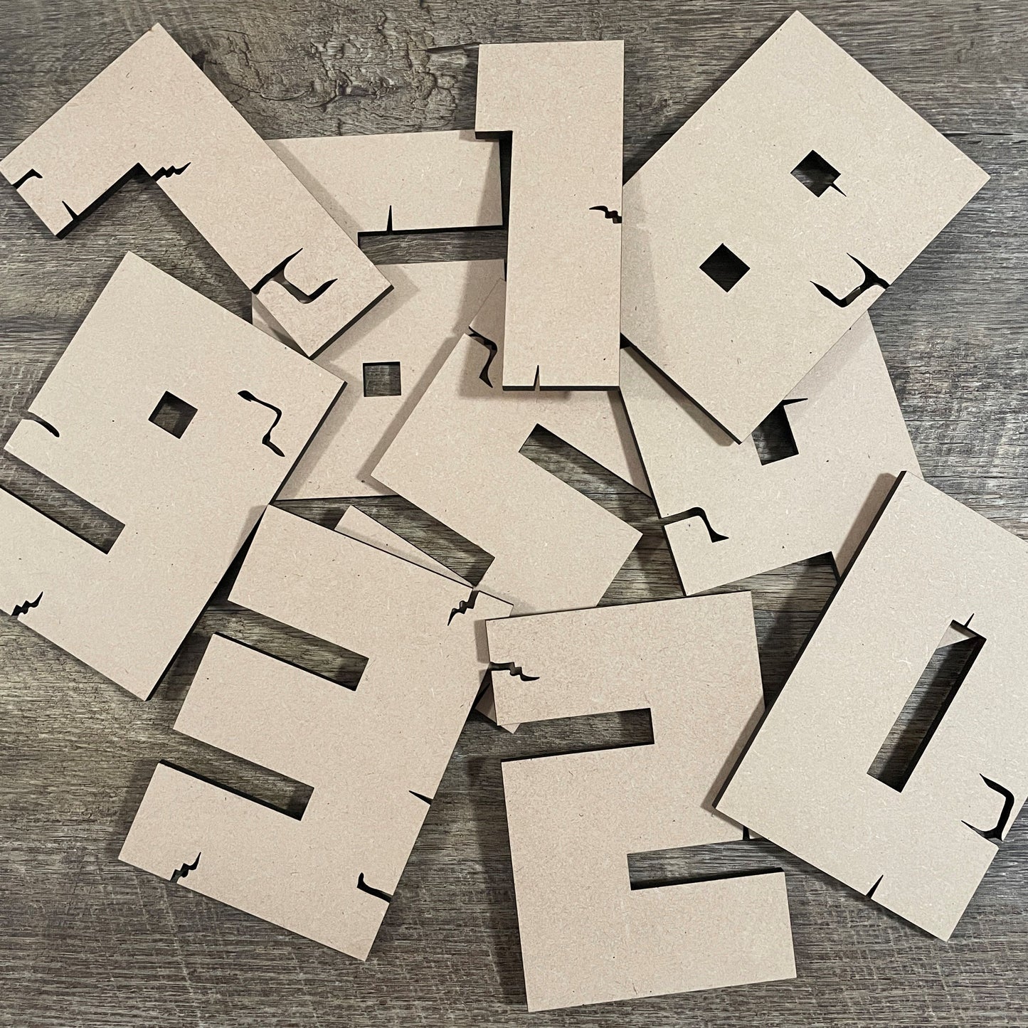 MDF Letters and Numbers 'Pixelcraft'
