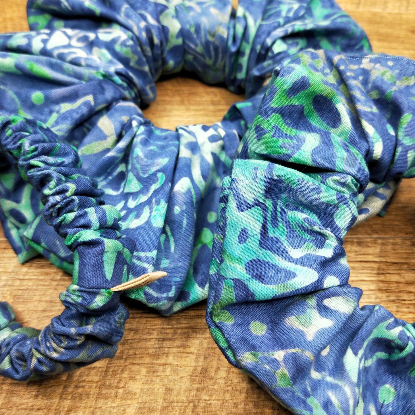 Scrunchies - Blue Green Batik