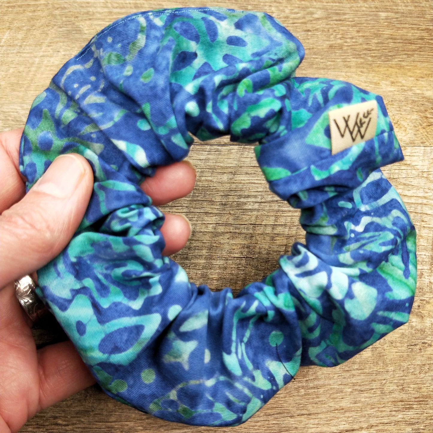 Scrunchies - Blue Green Batik