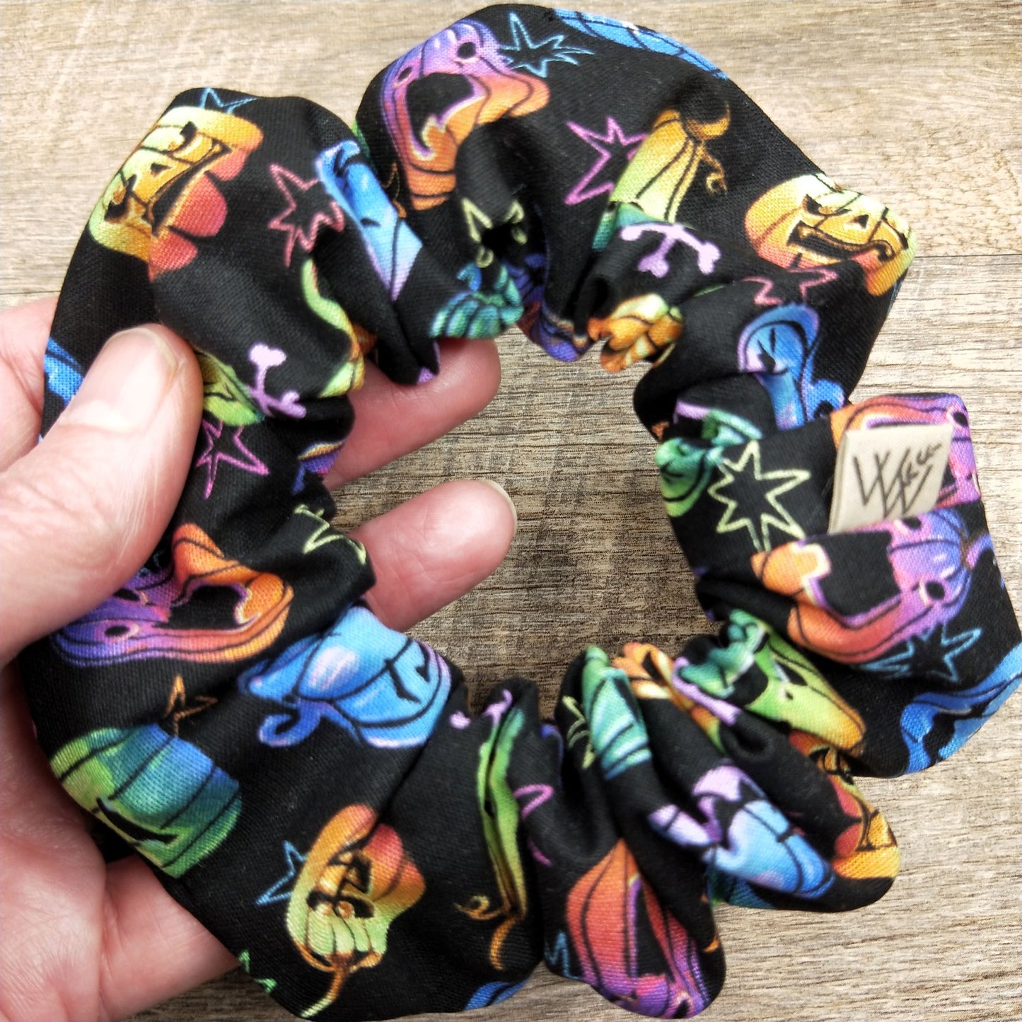 Scrunchies - Halloween Colourful Pumpkin Heads