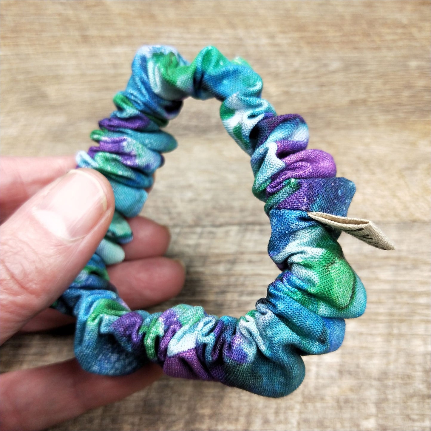 Scrunchies - Watercolour Purple Blue and Black