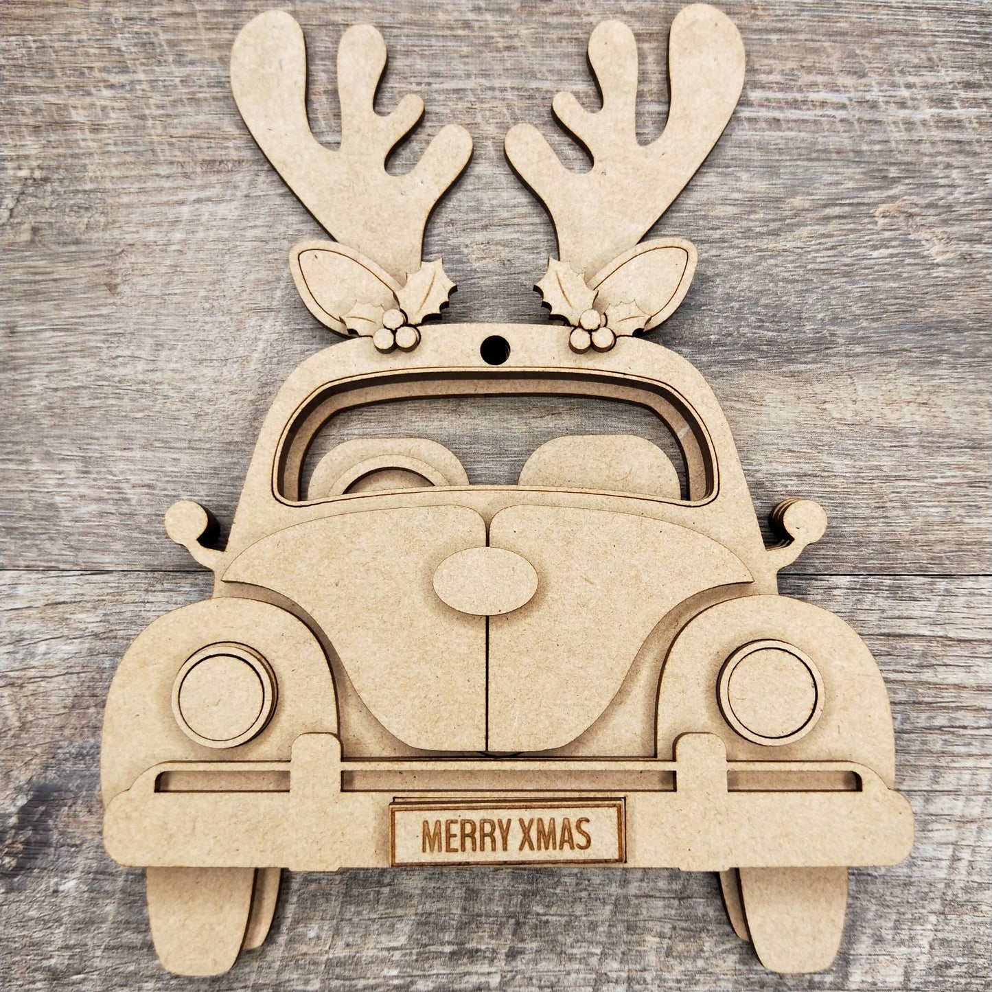 Wooden DIY Christmas Retro Car and Van Decoration Kits