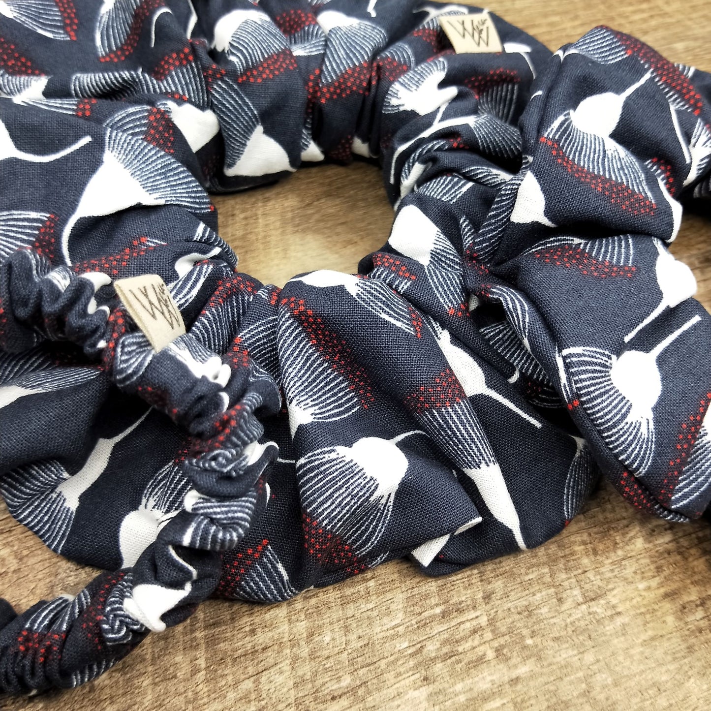 Scrunchies - Navy Gum Blossom