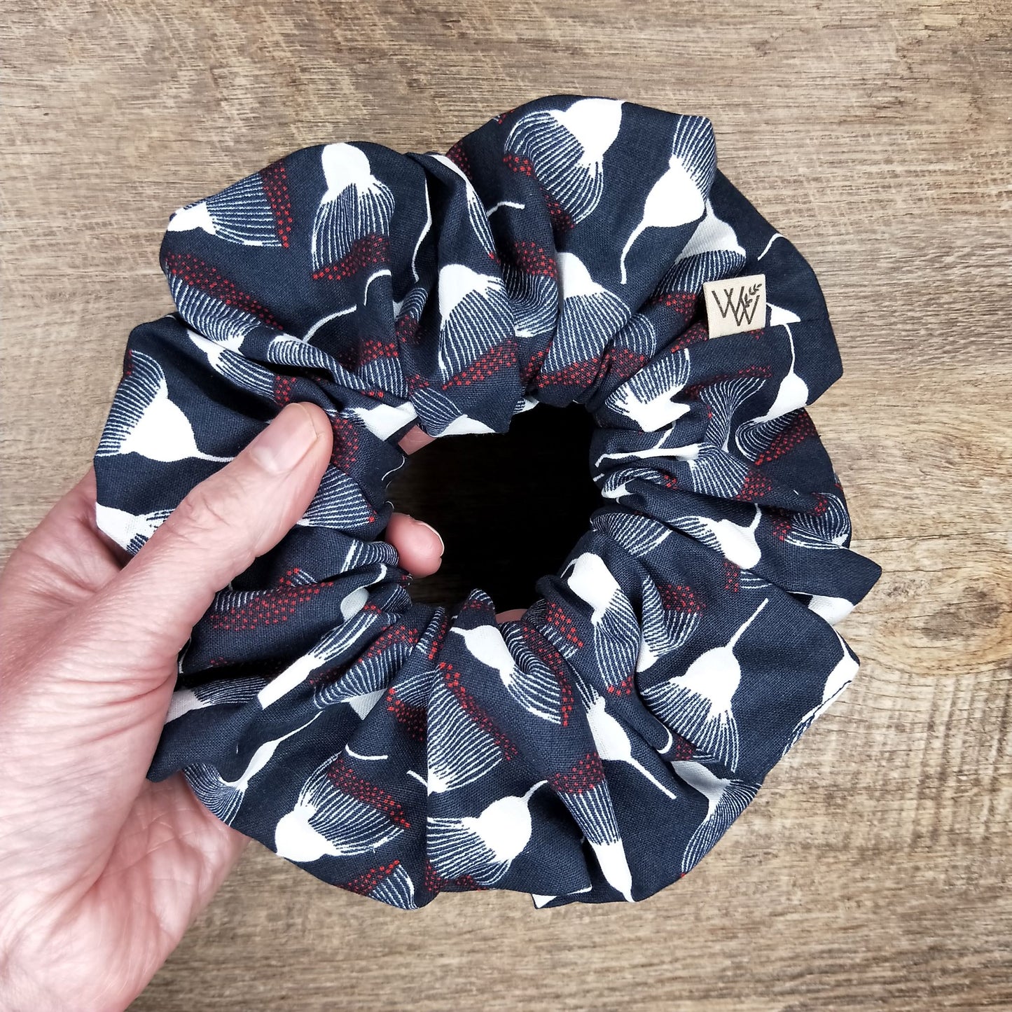 Scrunchies - Navy Gum Blossom