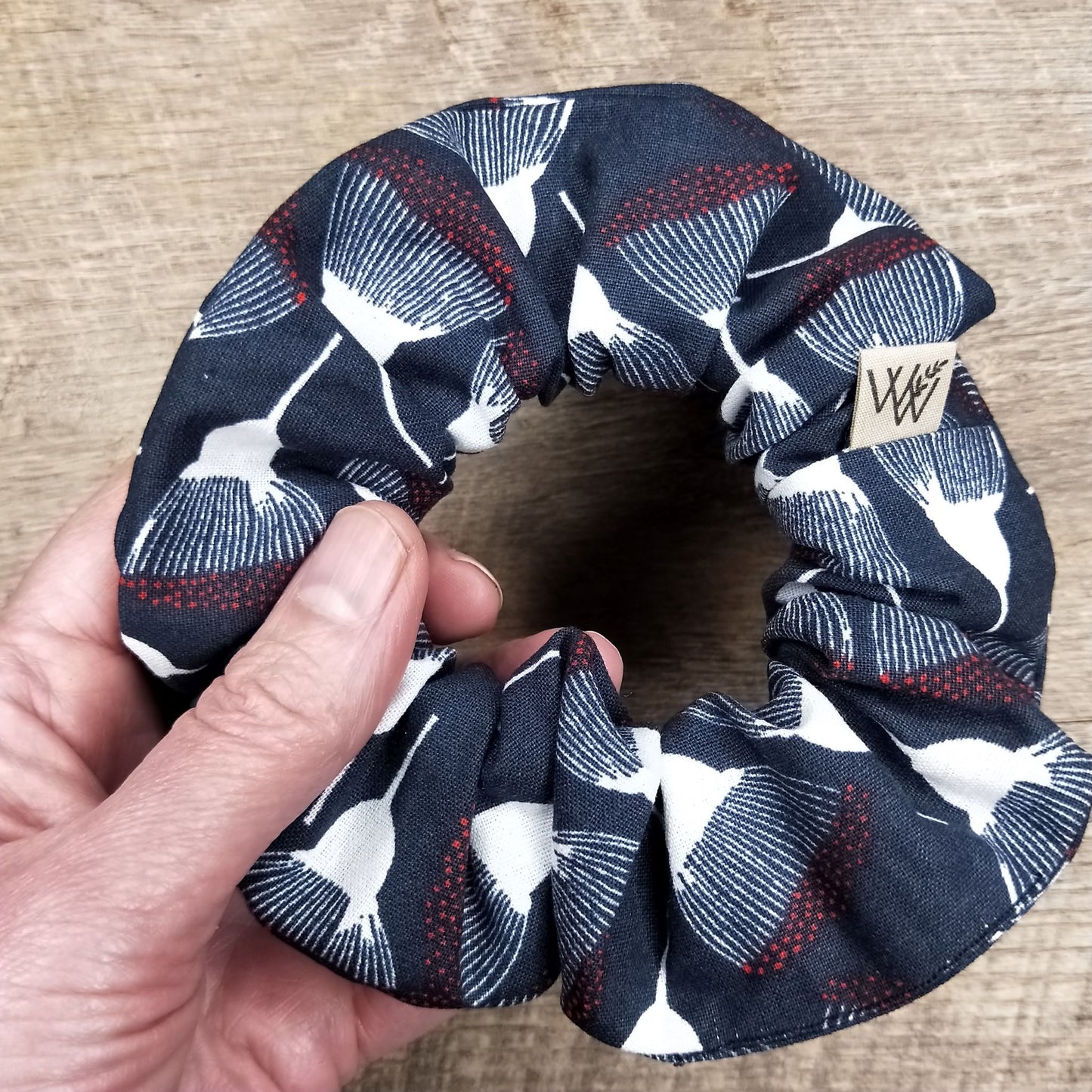 Scrunchies - Navy Gum Blossom