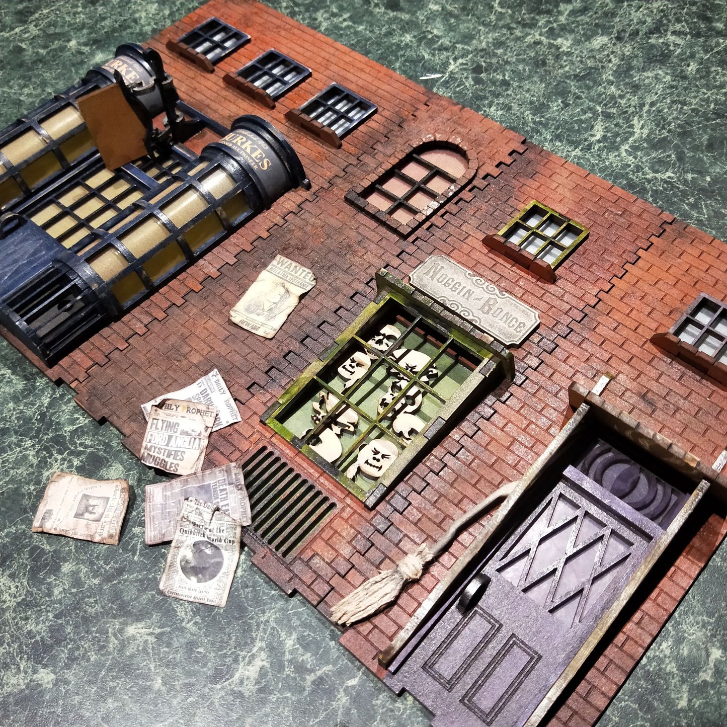 Book Nook Shelf Insert DIY KIT - Magical Dark Alley - Witchcraft and Wizardry
