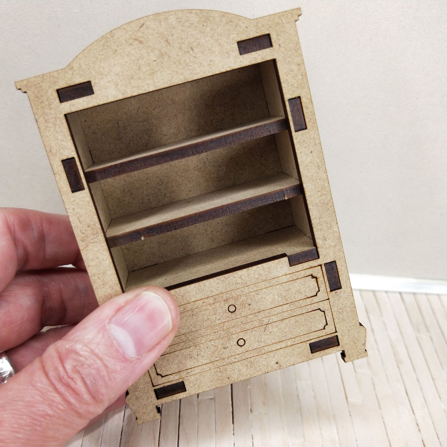 DIY Wooden Dollhouse Furniture Kit - Hutch - Little Princess Series