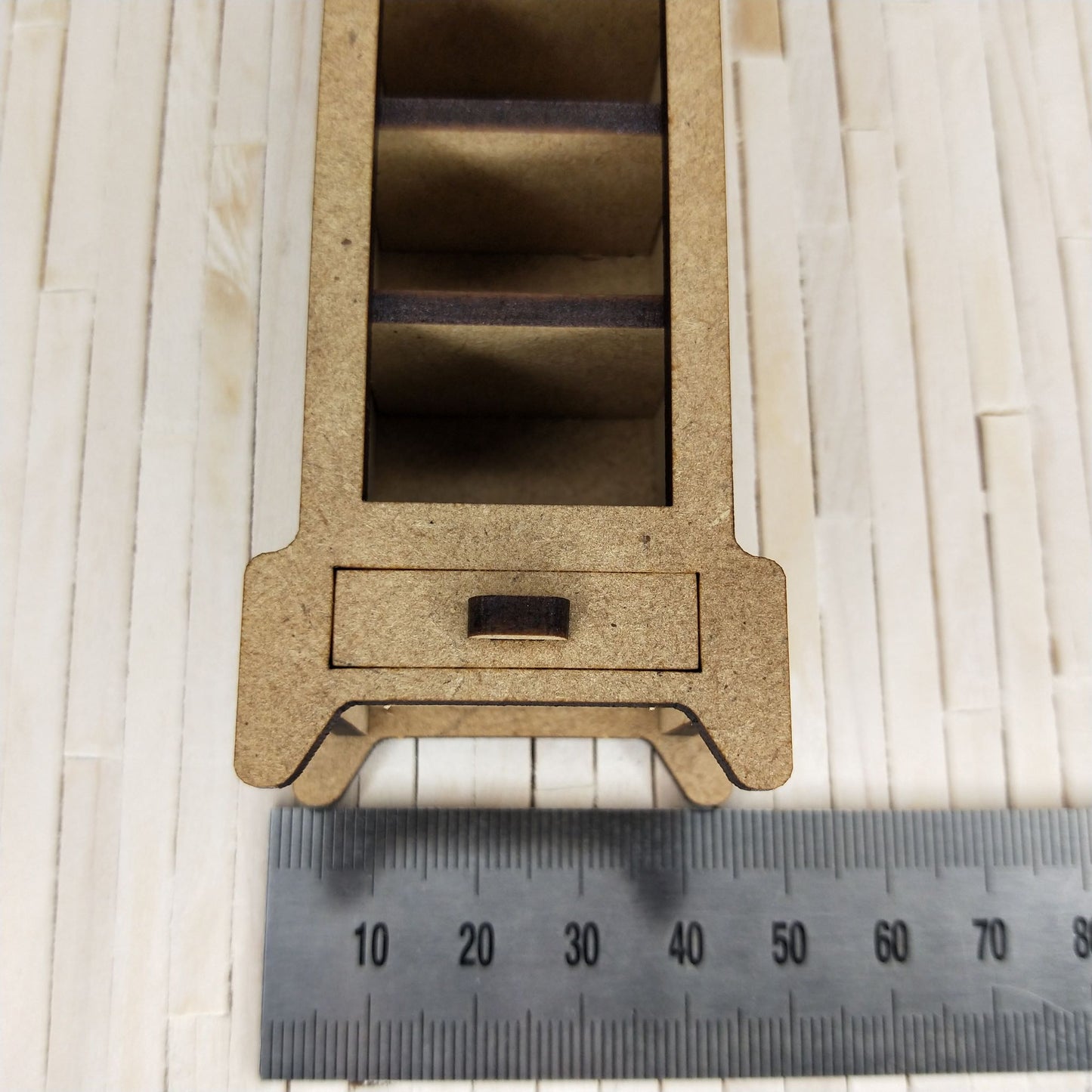 DIY Wooden Dollhouse Furniture Kit - Cabinet with Shelves - Little Princess Series