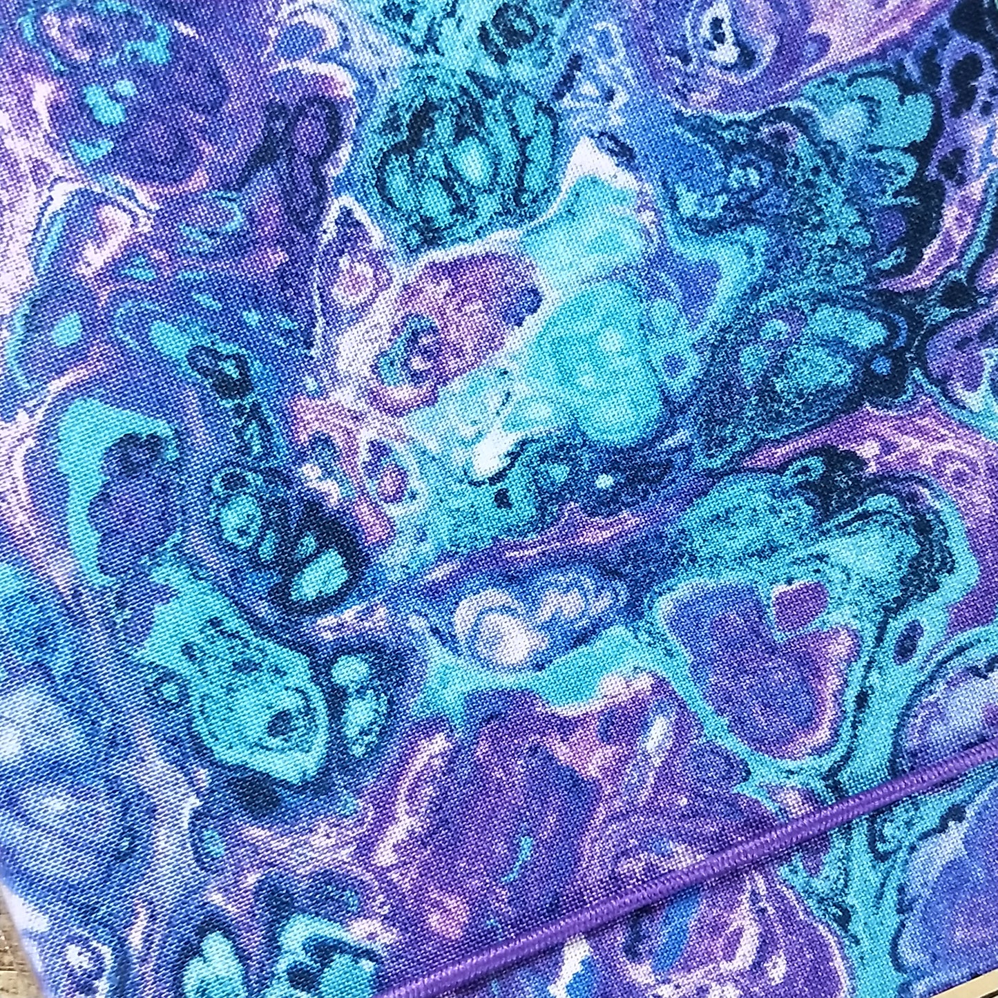 Wilddori Traveler's Notebook Cover Turquoise Purple Marble