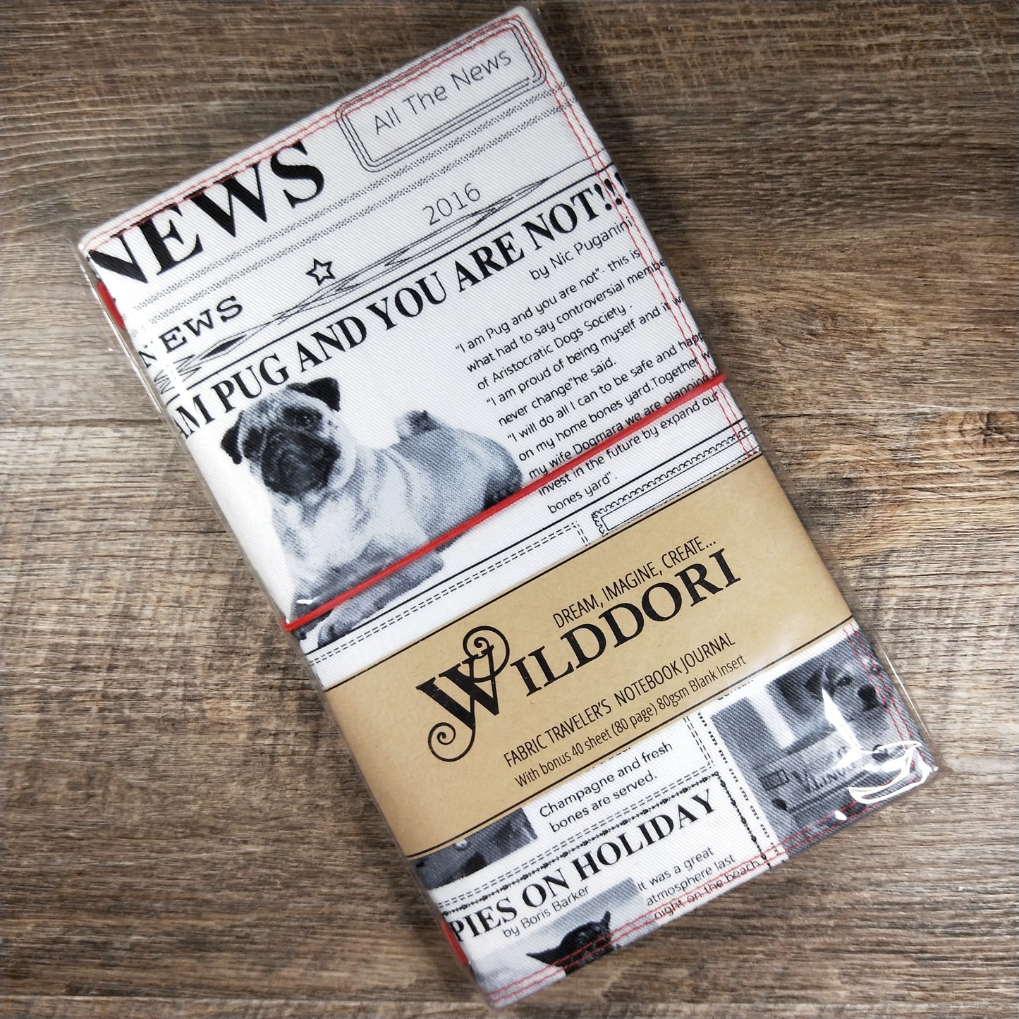 Wilddori Traveler's Notebook Cover Pug News