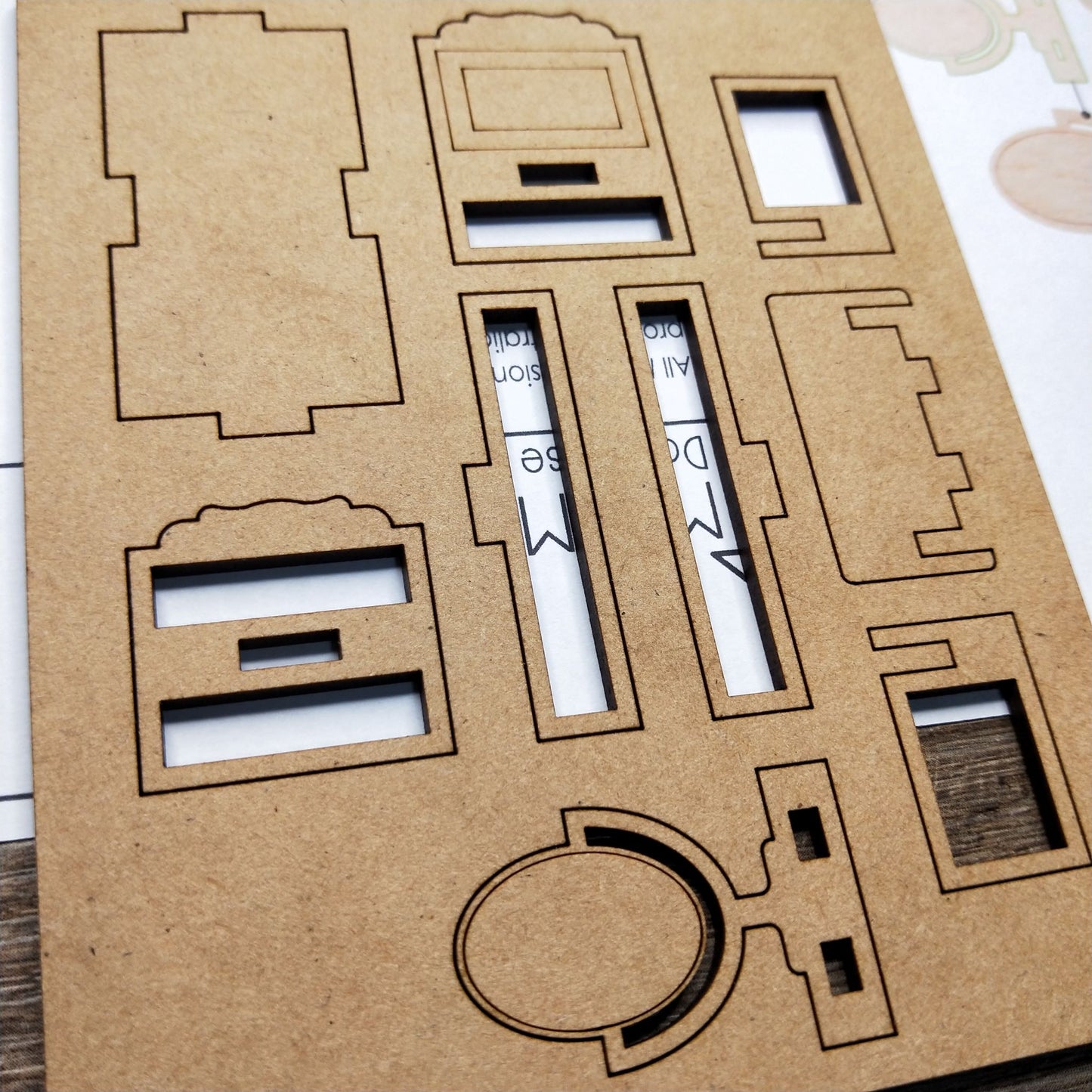 DIY Wooden Dollhouse Furniture Kit - Bed and Dresser - Mini Mansion Series