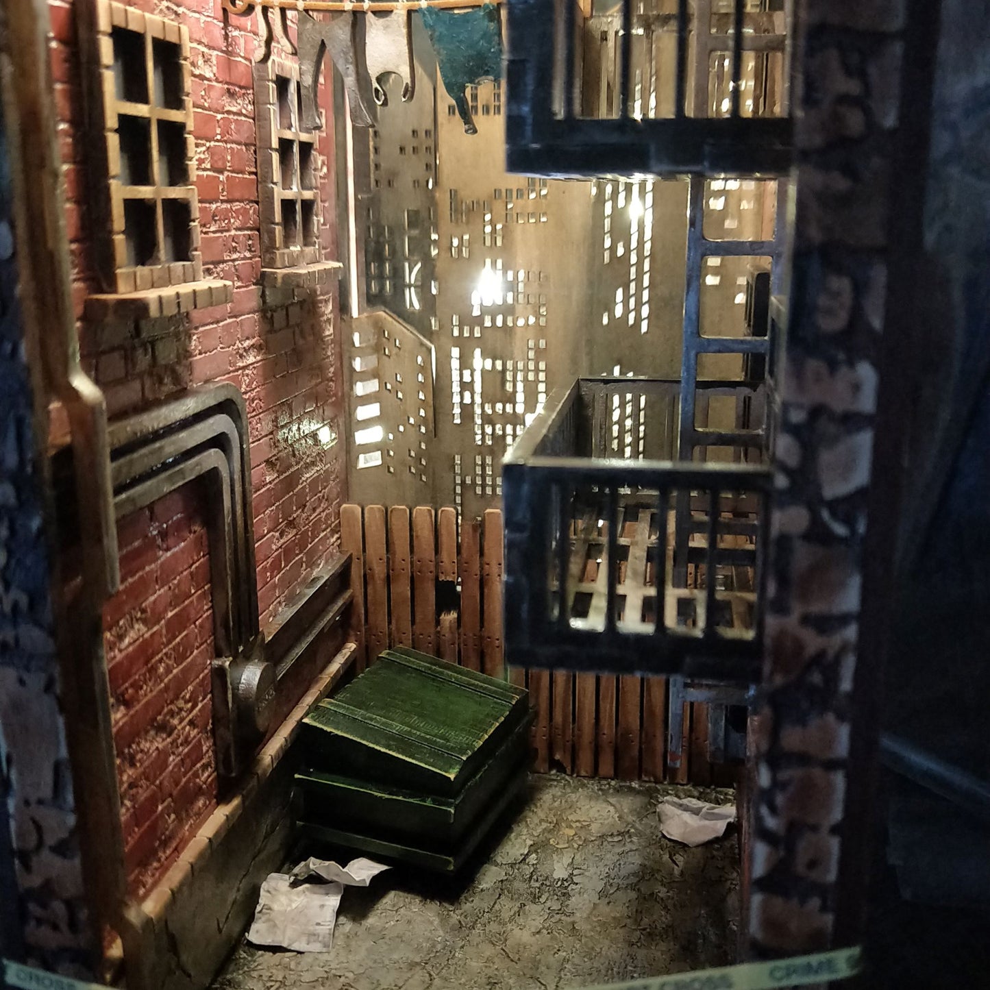 Book Nook Shelf Insert DIY KIT - Crime Scene Alley - Murder Mystery