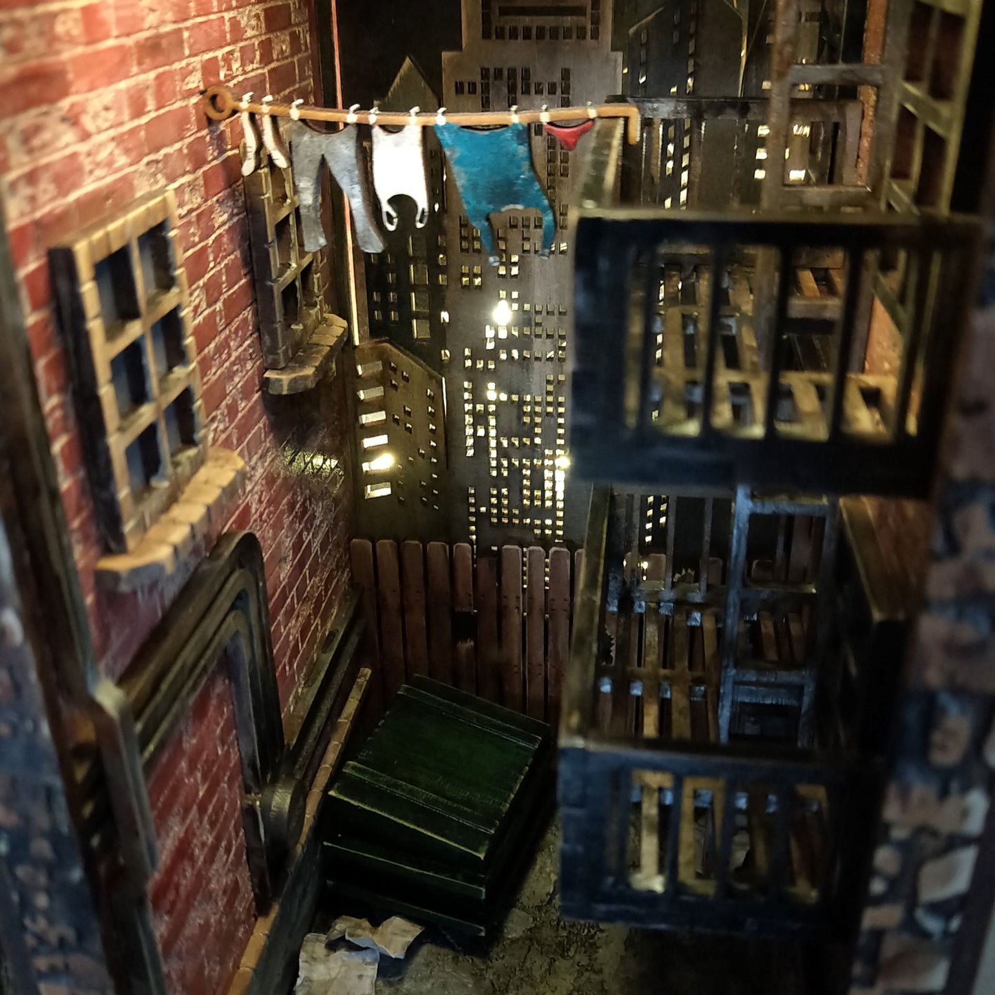 Book Nook Shelf Insert DIY KIT - Crime Scene Alley - Murder Mystery