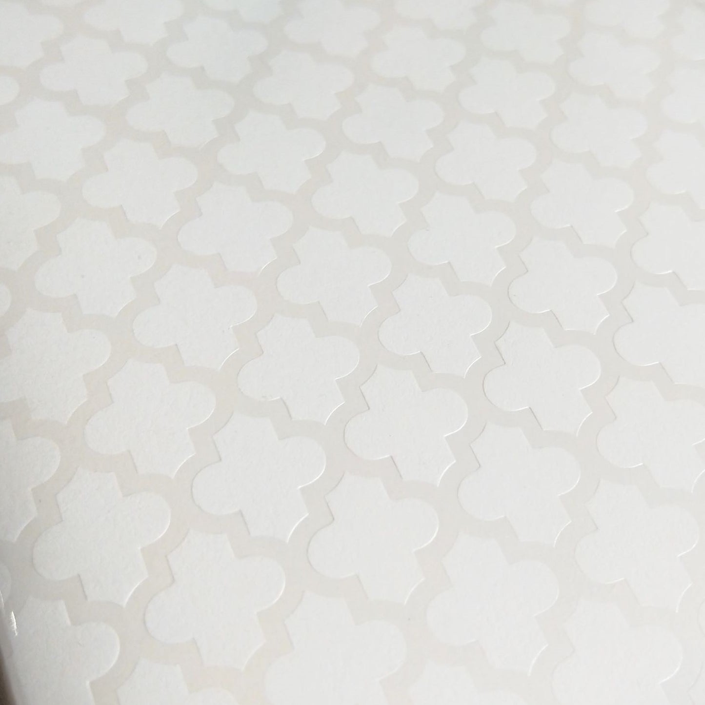 Wilddori 40 sheet Blank Insert, White Pearl Quatrefoil