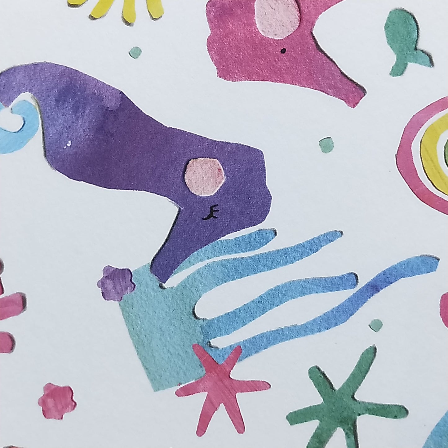 Wilddori 40 sheet Blank Insert - Collage Seahorse