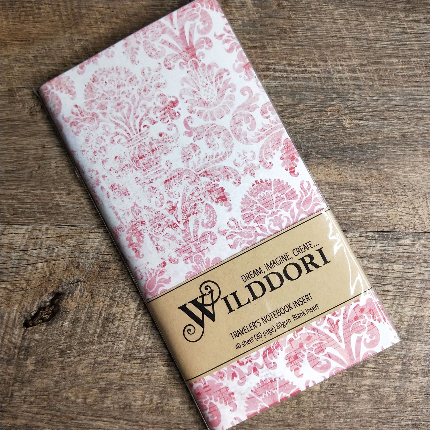 Wilddori 40 sheet Blank Insert - Vintage Red Flourish