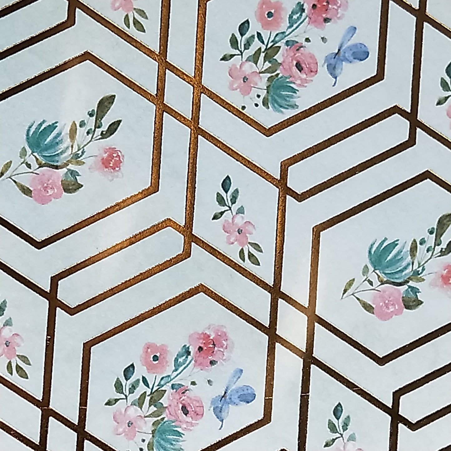 Wilddori 40 sheet Blank Insert - Golden Butterfly and Rose