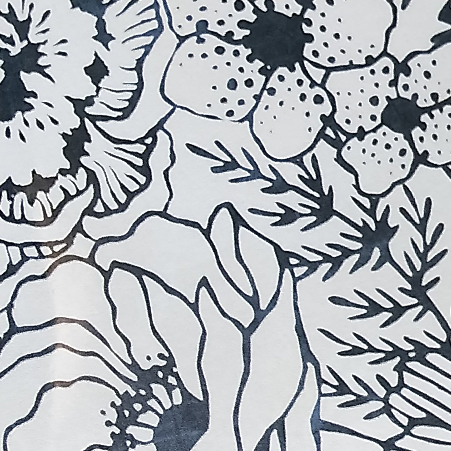 Wilddori 40 sheet Blank Insert - Navy Floral Sketch