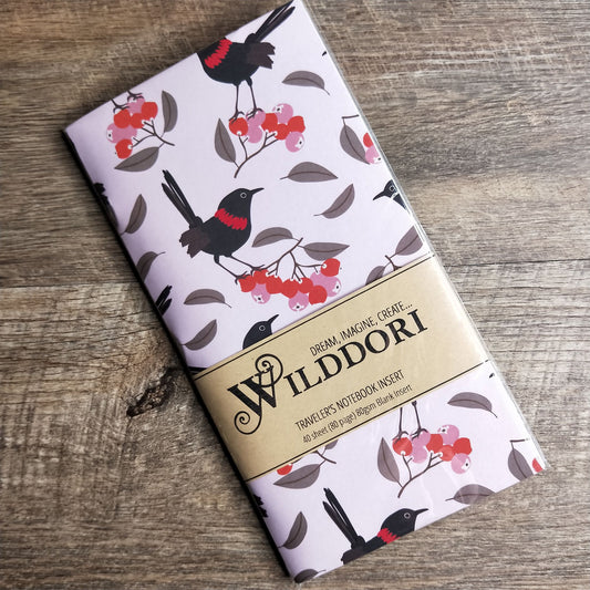 Wilddori 40 sheet Blank Insert - Birds and Berries