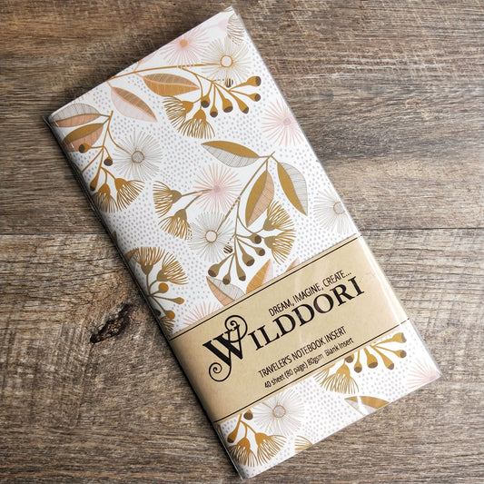 Wilddori 40 sheet Blank Insert - Gum Nuts and Blossoms