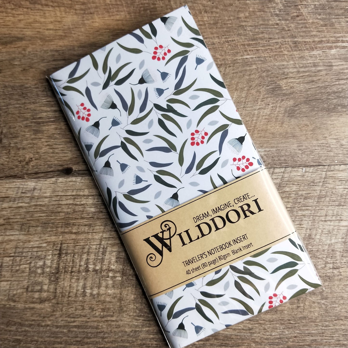 Wilddori 40 sheet Blank Insert - Green Eucalyptus