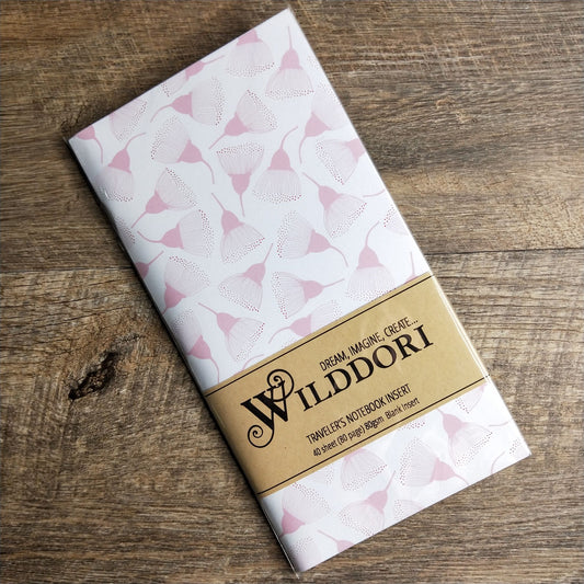 Wilddori 40 sheet Blank Insert - Pink Gum Blossom
