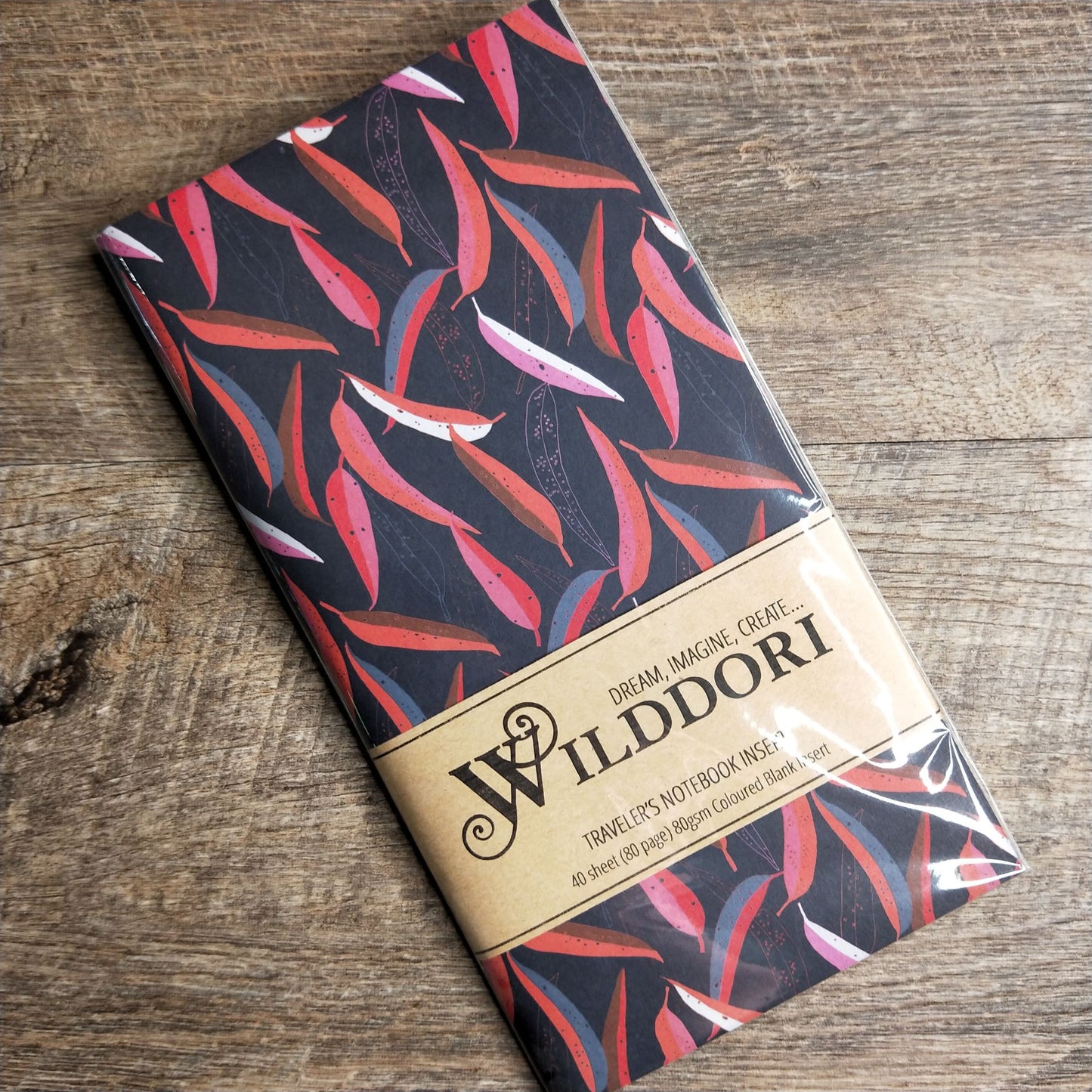 Wilddori 40 sheet Blank Insert - Red Eucalyptus Dark