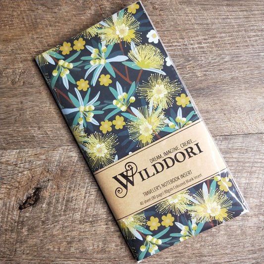 Wilddori 40 sheet Blank Insert - Yellow Gum Blossoms