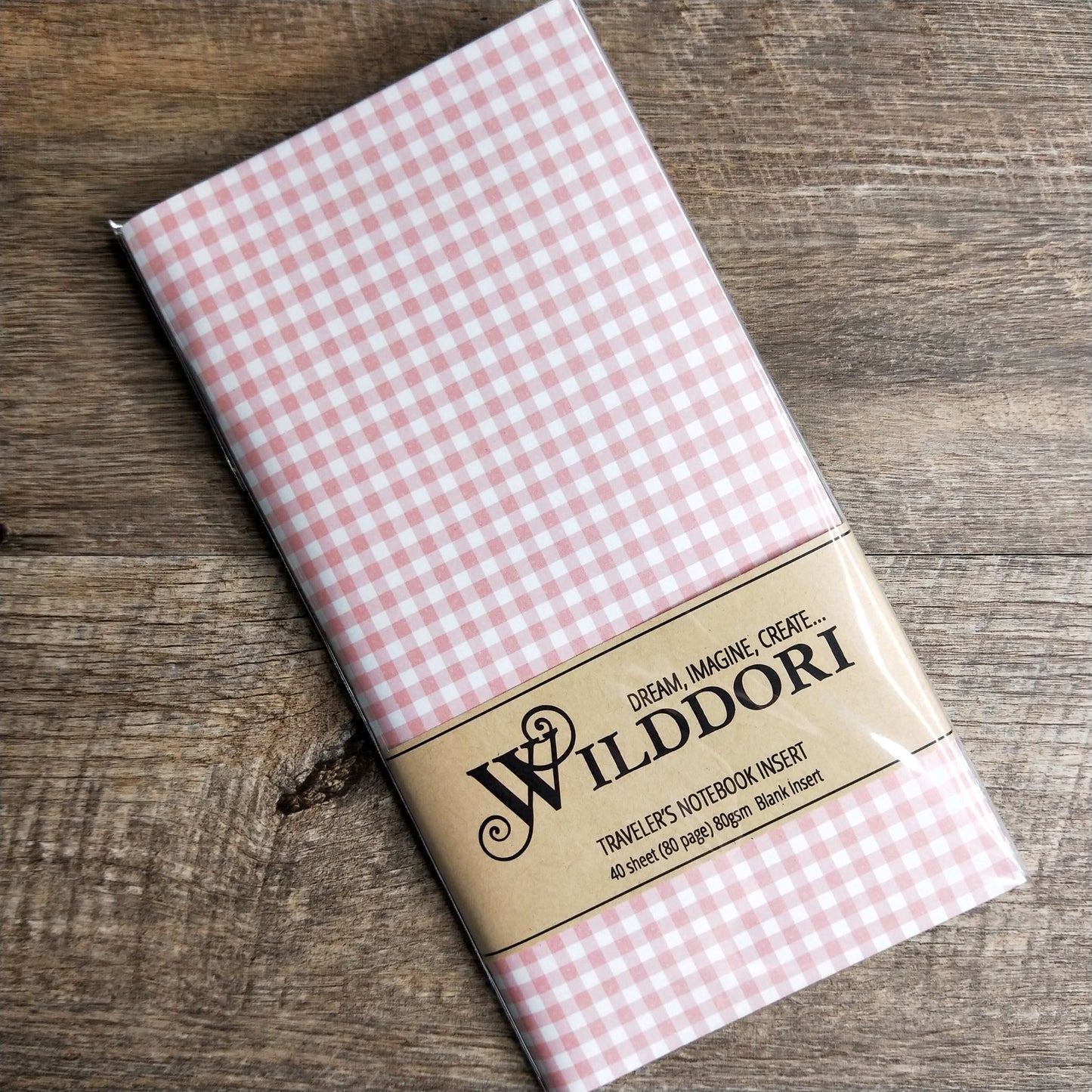 Wilddori 40 sheet Blank Insert - Baby Girl Gingham