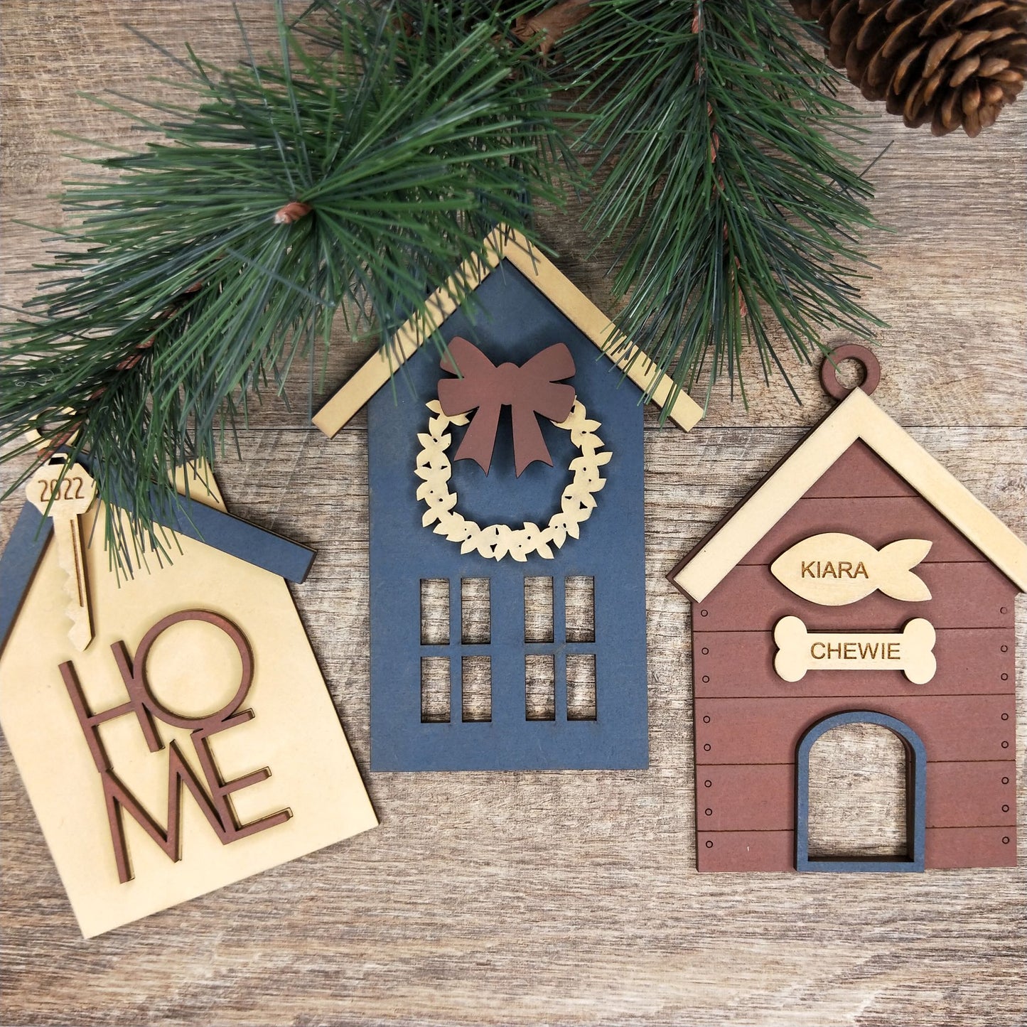 DIY Wooden Christmas House Decorations