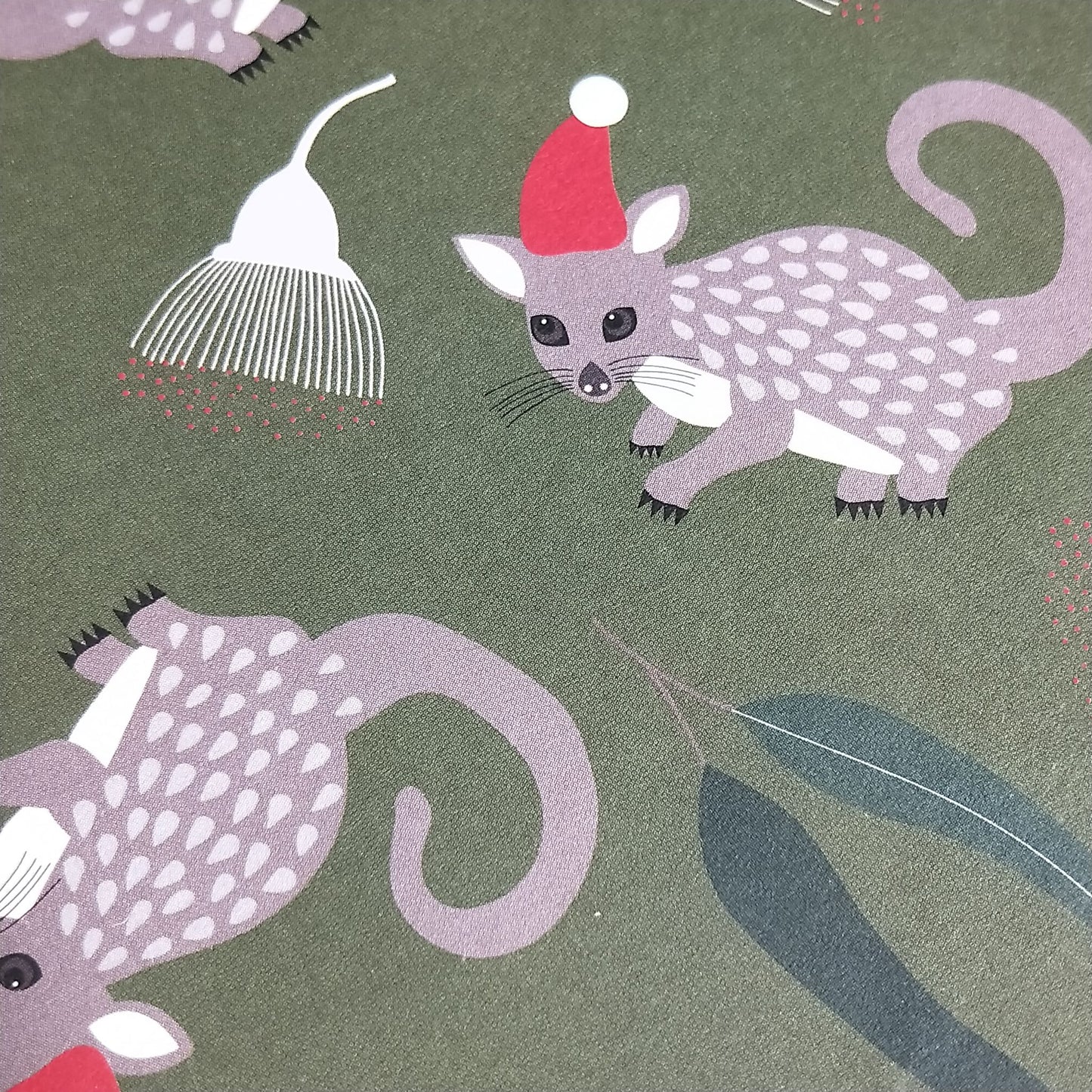 Wilddori 40 sheet Blank Insert - Aussie Christmas Possum Green