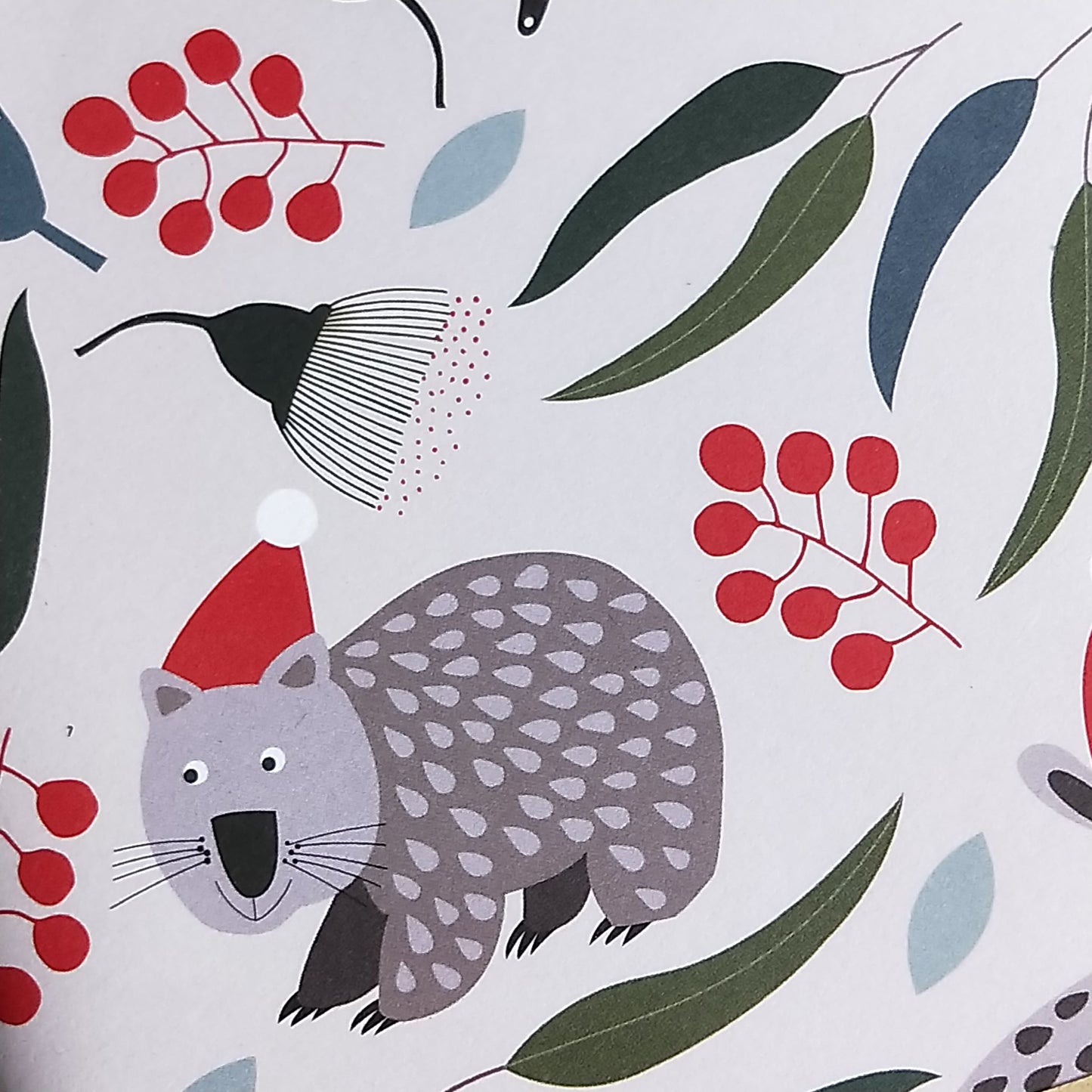 Wilddori 40 sheet Blank Insert - Aussie Christmas Animals and Leaves