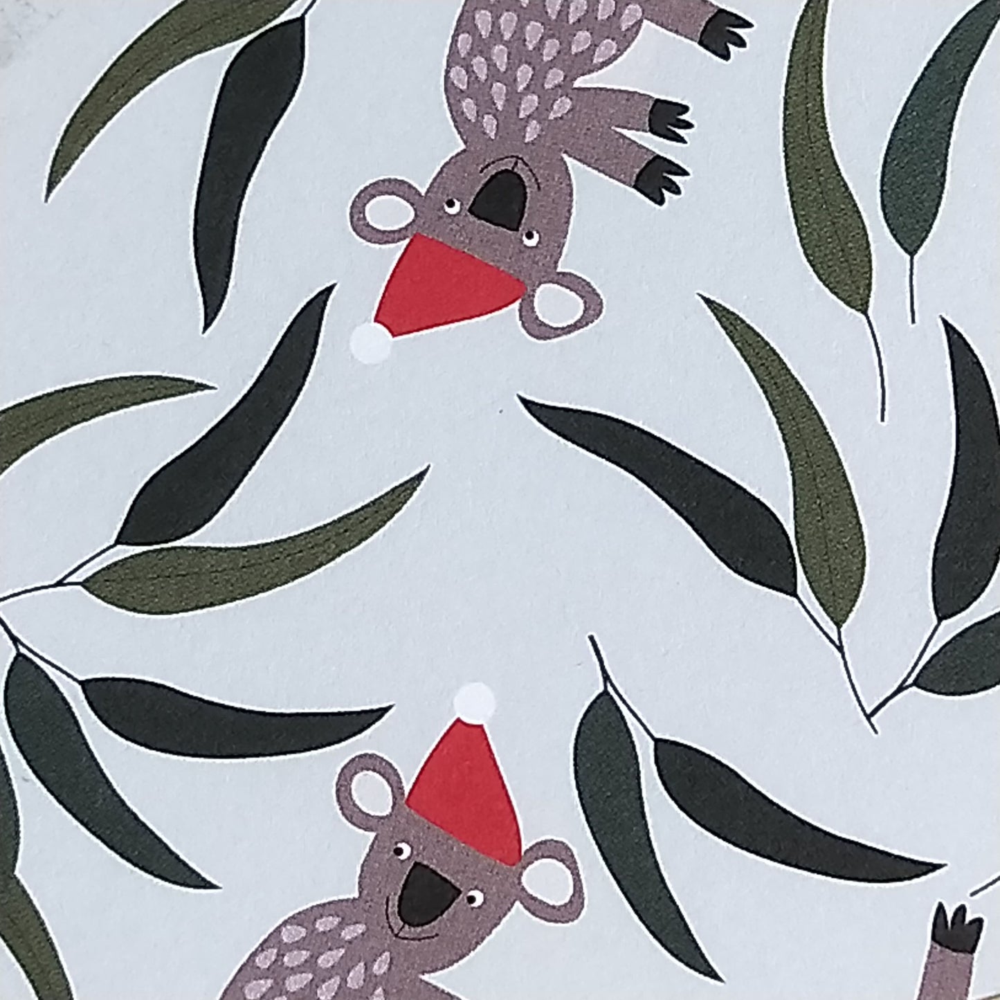 Wilddori 40 sheet Blank Insert - Aussie Christmas Koala Leaves Blue
