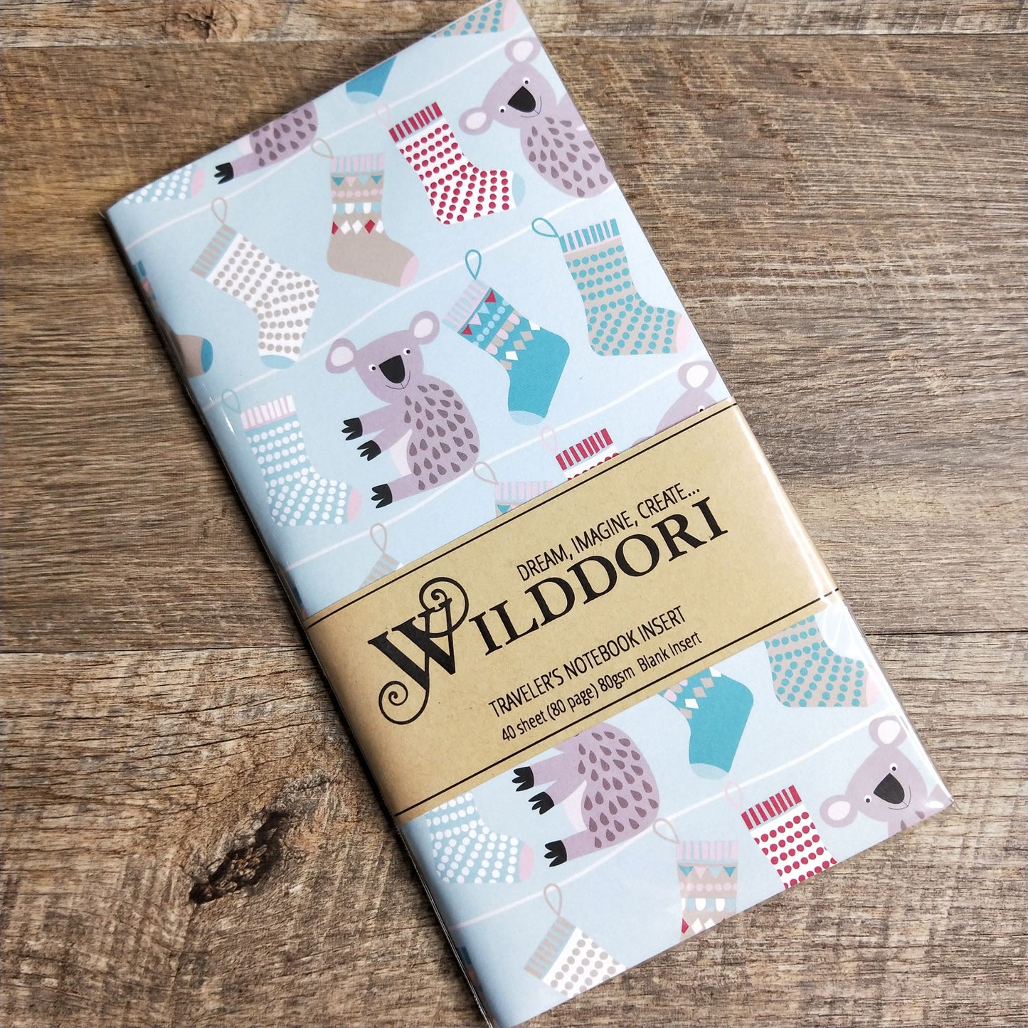 Wilddori 40 sheet Blank Insert - Aussie Christmas Koala Stockings