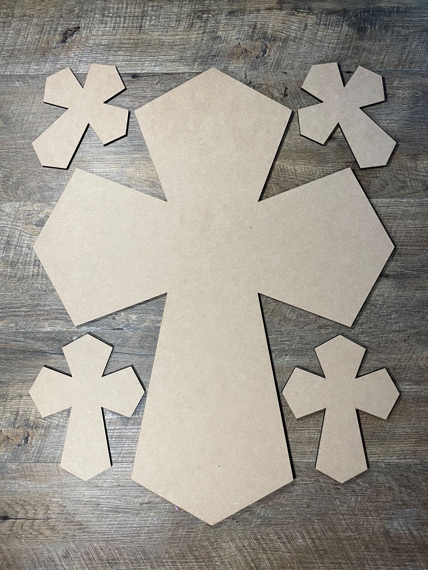 MDF Cutout Cross Set 3