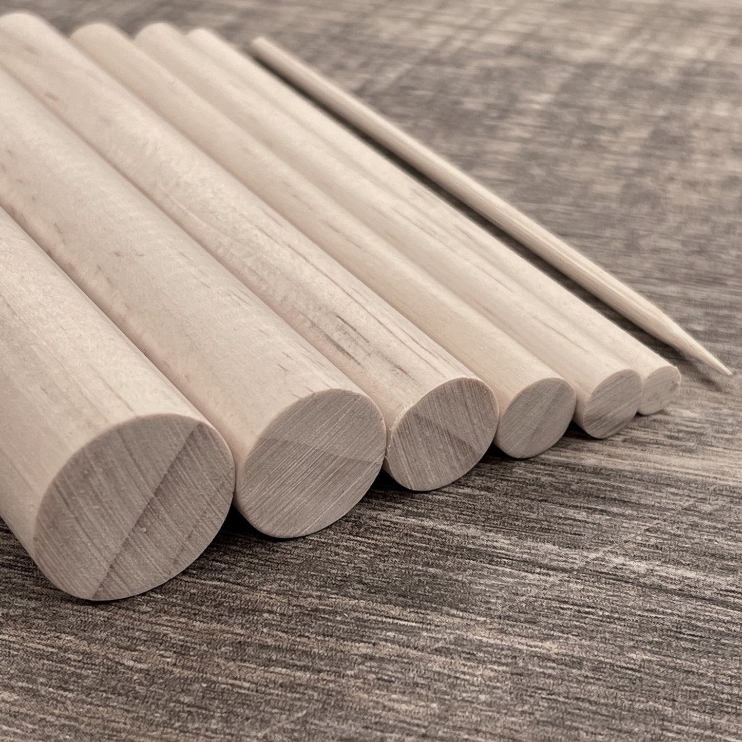 Tasmanian Oak Wooden Dotting Rods