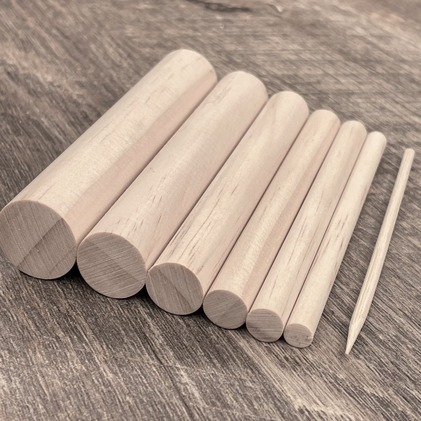 Tasmanian Oak Wooden Dotting Rods