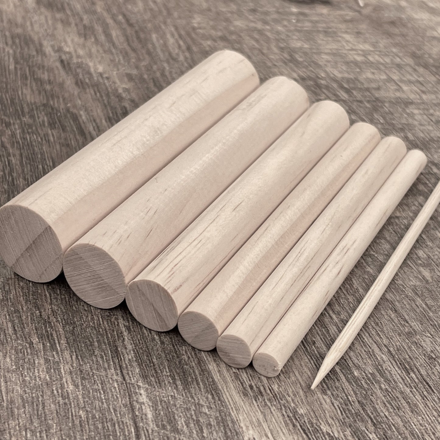 Tasmanian Oak Wooden Dotting Rods
